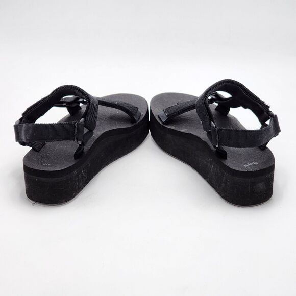 Cushionaire Sassy Black Platform Sandals Size 7 - Picture 6 of 10